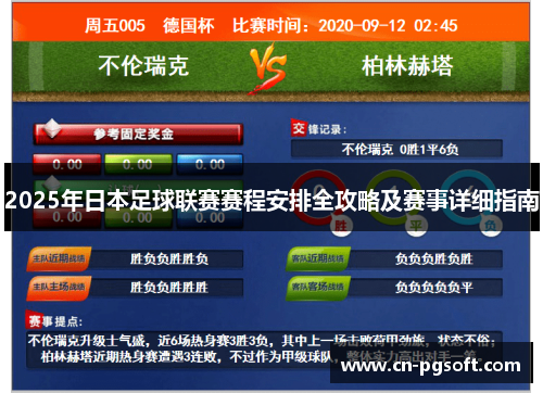2025年日本足球联赛赛程安排全攻略及赛事详细指南